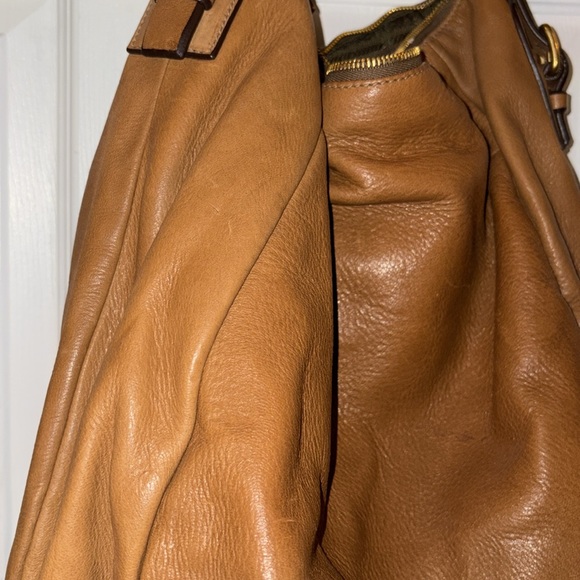 PRADA Cervo Deerskin Zipper Hobo Cammello Purse - Picture 7 of 7